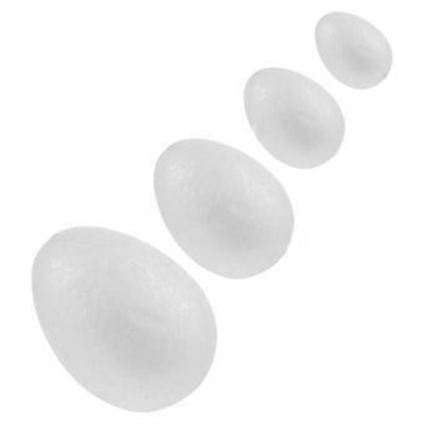 24 stk. DIY Maleegg Solid Egg Påskerekvisitter for Barn