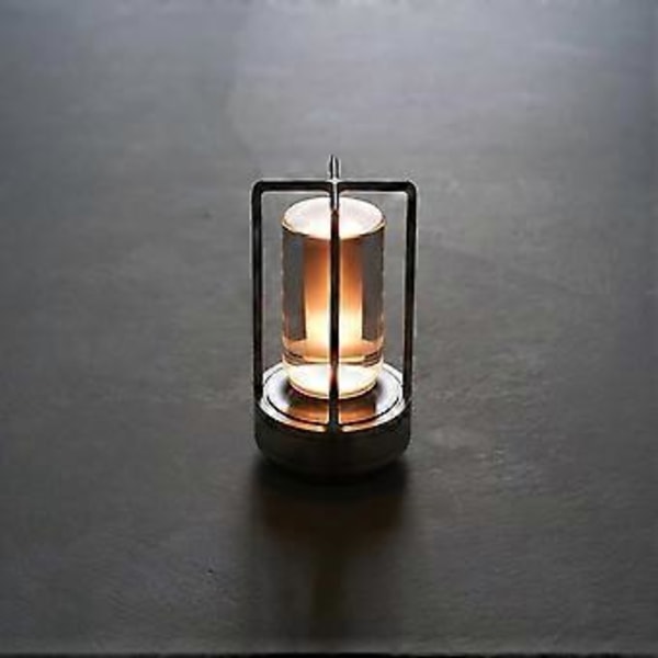 Ambient Light Sett med 2 Trådløse Bordlamper for Soverom med 1500 Mah Oppladbart Batteri og Dimming. (Svart)