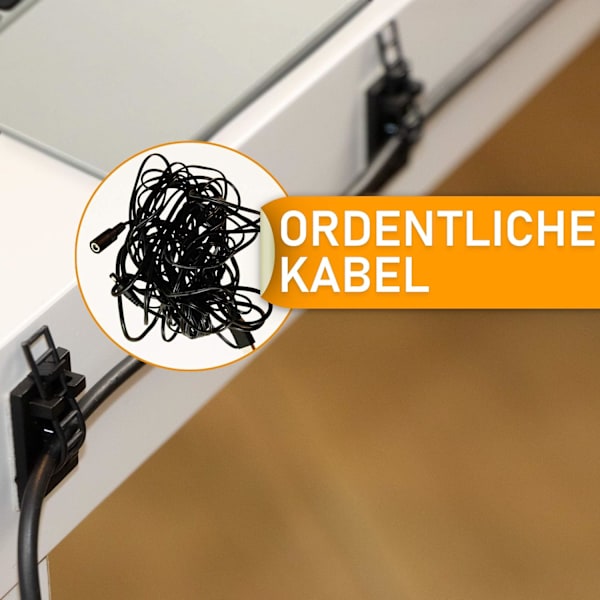 50 stk. Sorte selvklebende kabelbindere - fest kabel med selvklebende base f