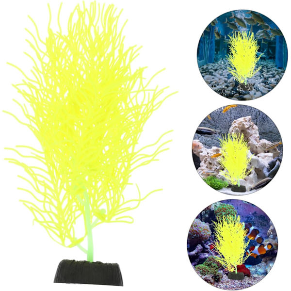Simulering Hornwort Akvariedekorasjoner Akvariedekor Betta Baderomsdekor Korall Kunstig Alger W
