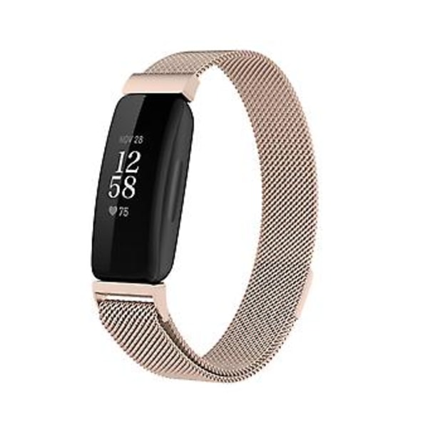 For Fitbit Inspire 2 Milanese klokkearmbånd L (Champagne gull)