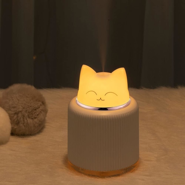 (Pink) Cute Cat Mini Humidifier - Mini Cat Cool Mist Humidifier f