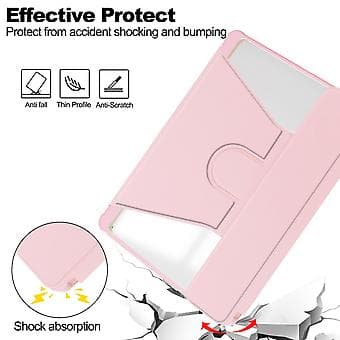 Smart Läderfodral för Samsung Galaxy Tab S9 FE+ (Rosa)
