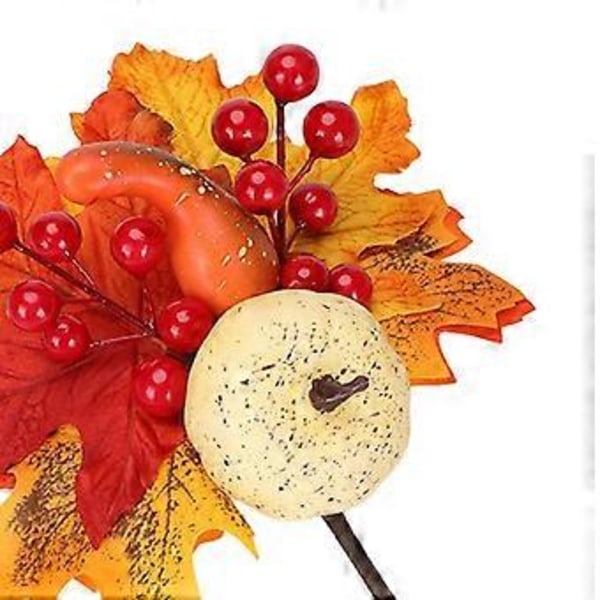 Kunstige Ahornblade Grene Vinstokke med Græskar DIY Halloween Dekoration Køkken Festival Bordpynt Dekoration (I)