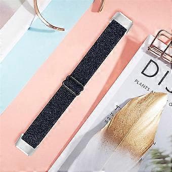 Elastisk Nylon Urrem Solo Loop Justerbar Udskiftningsrem Kompatibel Med Fitbit Luxe (Blå)