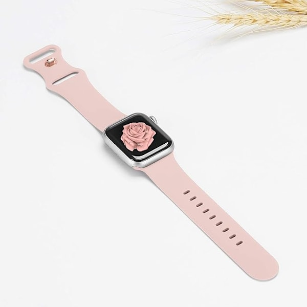 Kompatibel med iWatch-armband 38mm 40mm 41mm, Mjuk Silikon Sport