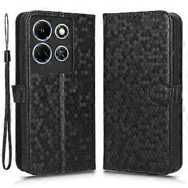 Til Infinix Note 30 4G Dot Imprinted PU Læder Stand Case Wallet Telefon Cover (Style A)