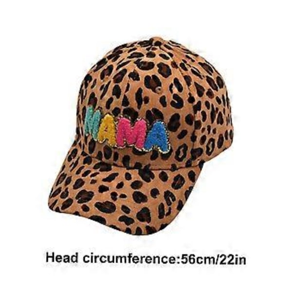 Unisex Baseballkasket i Klassisk Lav Profil af Bomuld med Broderi og Mærke - Blød Kasket til Kvinder Sommer (Grå Leopardprint)