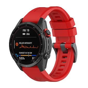 Silikon Urrem til Garmin Fenix 7S (Rød)