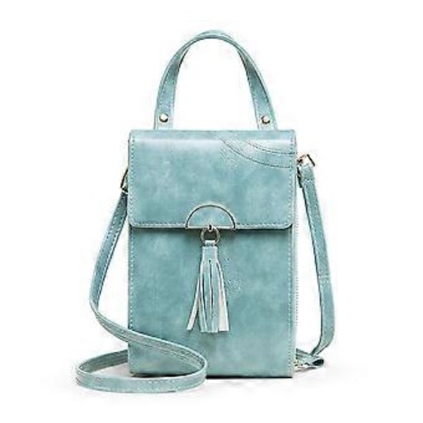 Tassel Trend Messenger Bag Justerbara Axelremmar Crossbody Design för Dejting (Ljusblå)