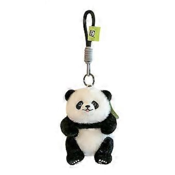 Yndig Panda Nøglering Robust PP Bomuld Tegneserie Vedhæng til Rygsæk eller Håndtaske Tilbehør Fritidstøj Daglig Brug (Hanhan)