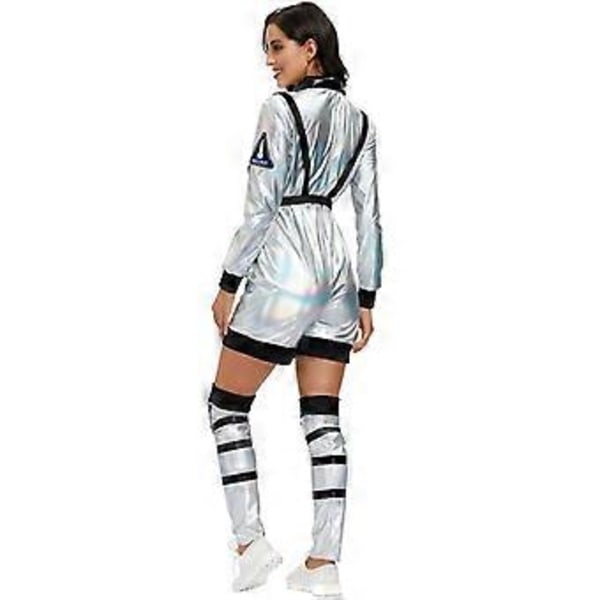 Mænd Kvinder Rum Astronaut Cosplay Kostume Halloween Karneval Performance Kostume (M Kvinder)