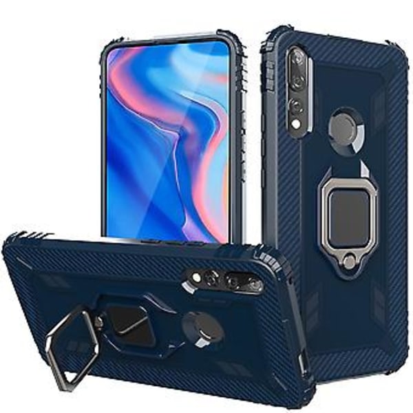 Skyddande fodral i kolfiber för Huawei Y9 Prime 2019 (Blå)