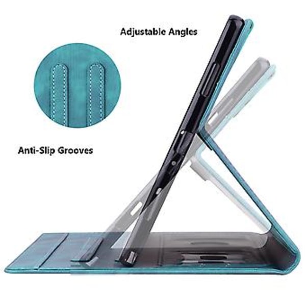 Kattelæderetui til Samsung Galaxy Tab A9+ (Grøn)