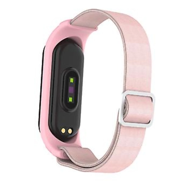 Xiaomi Mi Band 3 / 4 / 5:lle - Twill 8-muotoinen solki rannekkeeseen (Helmivaaleanpunainen)