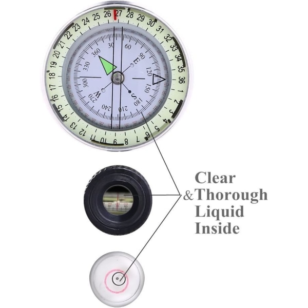 Sotilaskompassi, vaelluskompassi kantolaukulla, ammattimainen