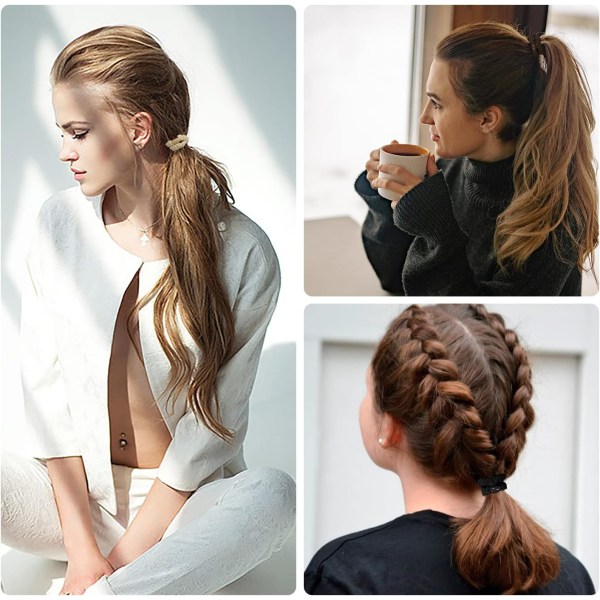 Hiuslenkit, 10 kpl Silk Satin Silk Ponytail -hiuslenkit Pehmeät vaurioittamattomat hiuslenkit