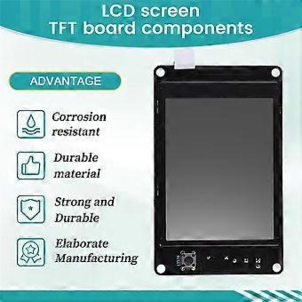 LCD-skärm och TFT-kort för 3D-skrivare, enkel installation, hög känslighet för pekskärm för Geniu