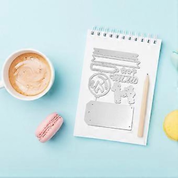 Fødselsdagsetiket Metal Skæreforme Håndlavede Håndværk DIY Scrapbooking Prægning