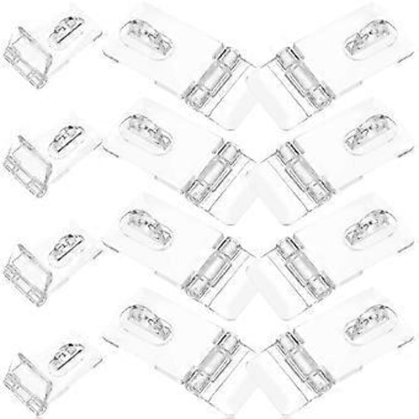 12 Set Akryl Hasp Lås Spännen Transparent Smyckeskrin Lås Spänne