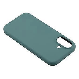 Kompatibelt iPhone 16 Deksel Solid Silikon Støtsikkert Telefon Bakdeksel (Mørkegrønn)