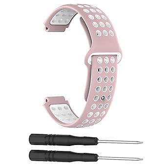 Silikonarmband till Garmin Forerunner 220 (Rosa vit)