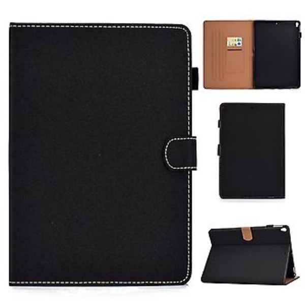 Nahkainen kotelo iPad 10.2 & 10.2 2020 (Musta)