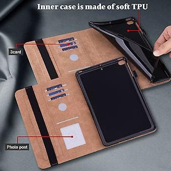 Stribet Læder Tablet Etui Til Xiaomi Redmi Pad SE (Grøn)