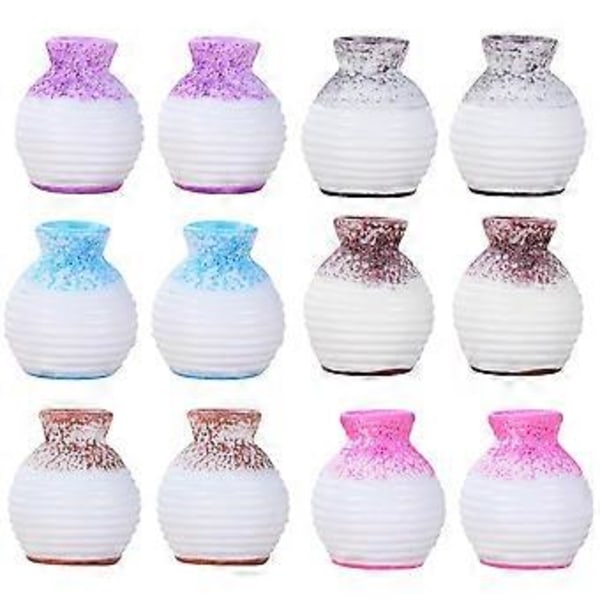 12 st Mini Hus Blomma Flaska Ornament Mini Blomma Flaska Liten Blomma Flaska Blombehållare