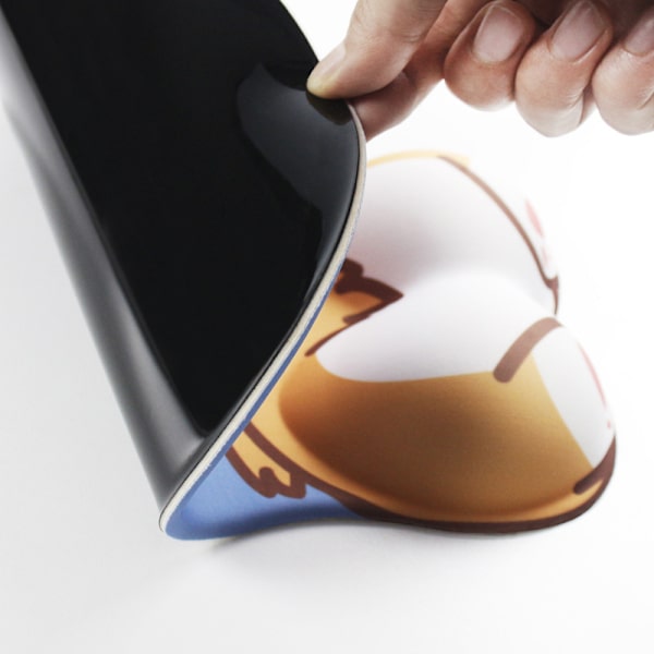 3D tecknad ergonomisk musmatta med gelhandledsstöd och vaddering (c