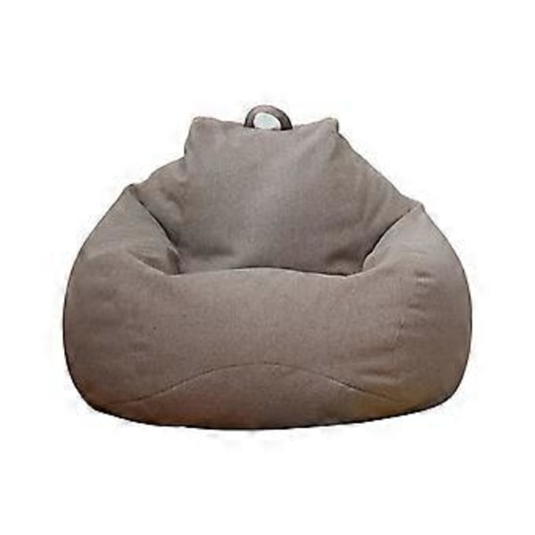 Helt Nytt No Fill Stor Sittsäck Stol Soffa Överdrag Inomhus Lounger Vuxna Barn Lazy Lounger 50% Erbjudande (M Brun)