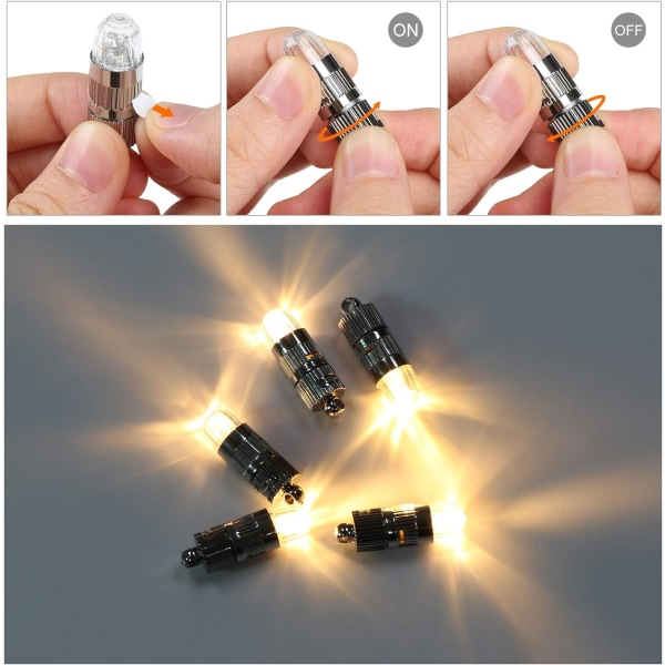 15 stk LED-ballonger lyslamper varmt hvitt for papirlykt bryllup