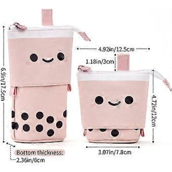 Stående Blyantsæske Sød Teleskopisk Penholder Kawaii Papirvarer Pung Makeup Kosmetik Taske- Taske