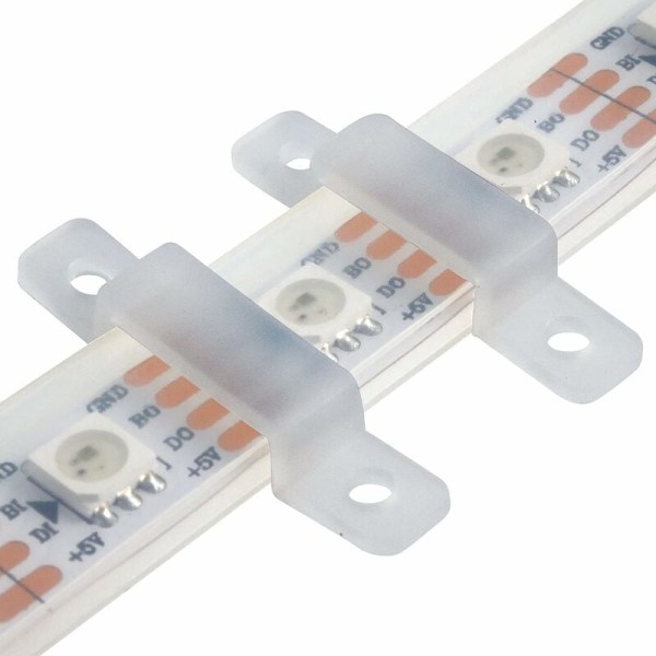 100 stk. festeklips for LED-stripe, festeanordning for lysstripe