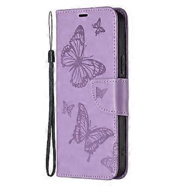 Til Samsung Galaxy S24 Ultra Etui Butterfly Trykt Stativ Læder Pengebog Cover (Style B)
