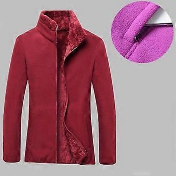 Tjock Fleecejacka Dam Höst Vinter Utomhus Polar Fleece Termisk Jacka Camping Vandringsjacka Kvinnlig Bergsklättringskläder (S himmelsblå)