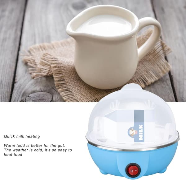 (EU PLUG Blå)Gave Egg Cooker - Elektrisk Egg Boiler - Kylling Egg Cooker Lag Opptil 7 Store Kokte E
