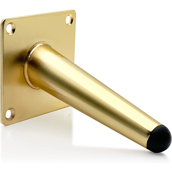 Set om 4 12 cm möbelben i guld, lutande, hållbara metallbordben, bordsben, soffben för utbyte