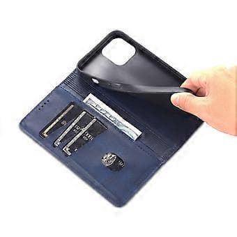 AZNS för iPhone 15 Plus Anti-scratch PU-läderfodral Stativ Plånboksfodral