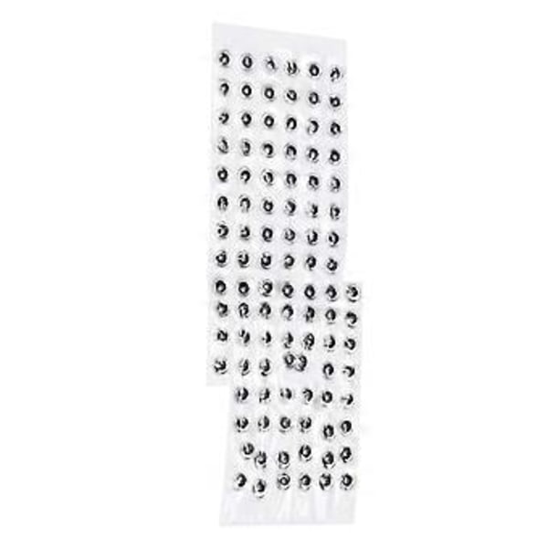 1000 st Fiske Lockögon 3D 4mm Anti-Dropp Utsökt Rund Simulering Fiskögon Tillbehör (Silver)