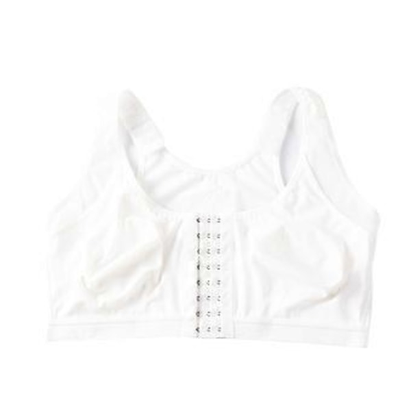 Uusi Hot Women Racerback Etukiinnitys Leikkauksen Jälkeinen Lääketieteellinen Kompressio High Impact Leveät Olkaimet Tukevat Urheiluliivit (M Valkoinen)