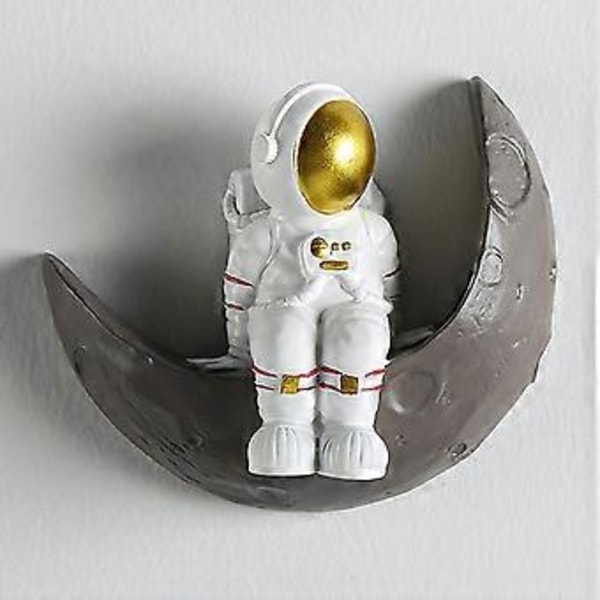 Dekorativ Astronaut i Harts för Upphängning, Barnrum Sovrum Kreativ Rymdman Prydnad Inomhus Väggkonst Skulptur - Flerfärgad,