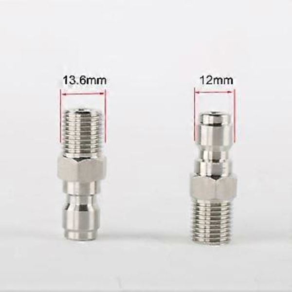4x Høytrykksvasker Adapter Hann Rustfritt Stål Adapter Kobling
