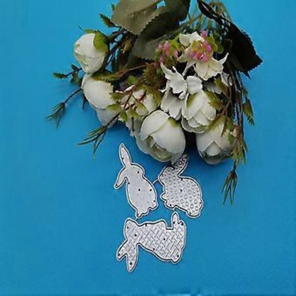 Påskkanin Metallstansar Schabloner DIY Scrapbooking Album Papperskort Mall Form Prägling Hantverk