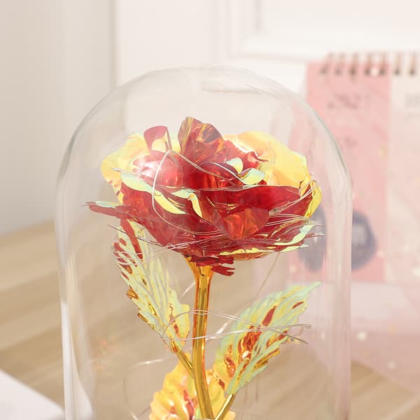 Rose med LED-lys, lysende roseblomster, kunstig blomstergave til kone, mor, bestemor, til