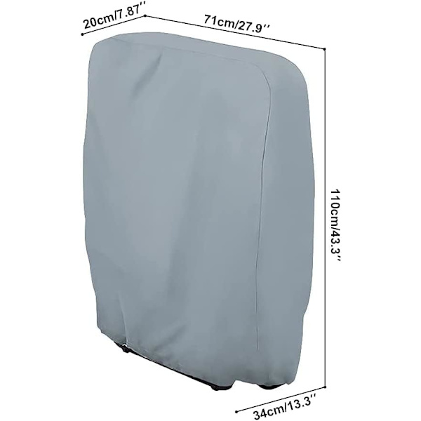 W71×H110cm Skyddande Överdrag för Fällbar Solstol, Trädgårdssol