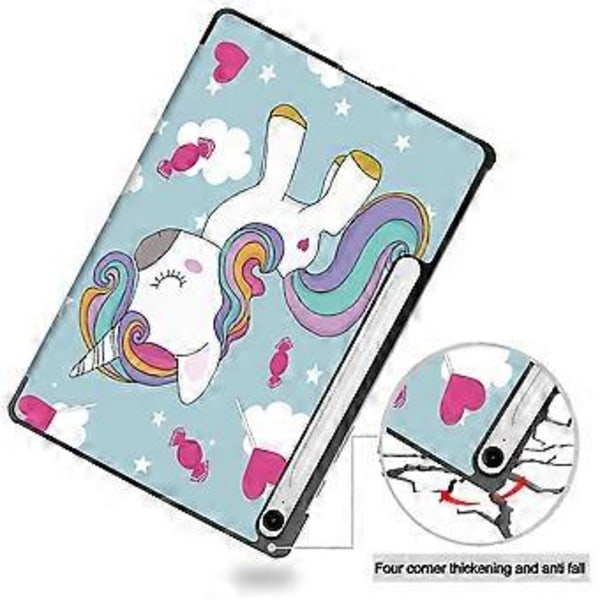 JSM PU-läder Smartfodral för Samsung Galaxy Tab S9 FE 10.9 (Enhörning)