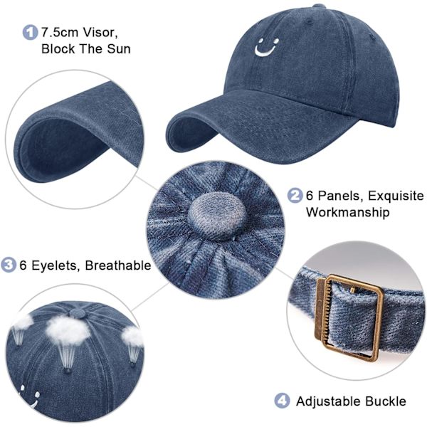Unisex Baseball Cap Mænds Cap Kvindernes Cap Justerbar Bomuld Sport