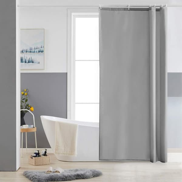 Dusjforheng (80x180cm), Antimugg, Grå, Liten, Polyester Fab