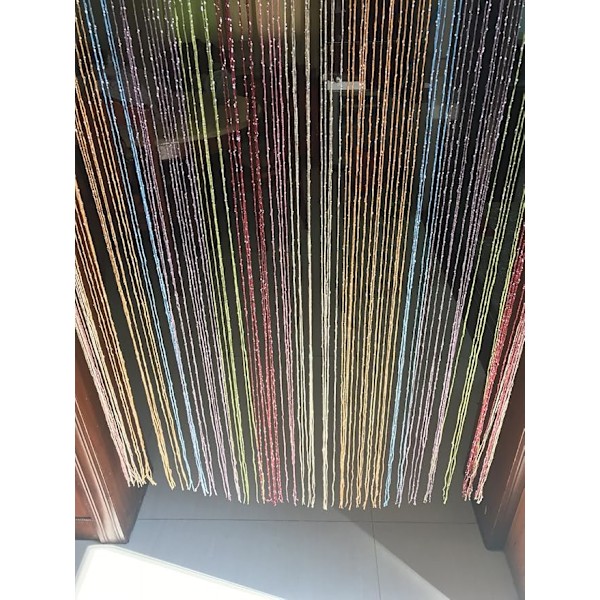 1x2 M Dörrrep Gardin Sällsynt Platt Linje Tofs Panel Rum Avdelare
